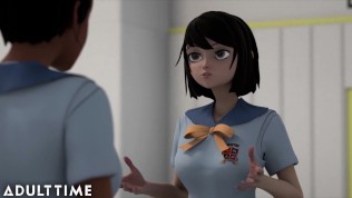 ADULT TIME Hentai Sex School – Giantess Teacher & Schoolgirl Bondage