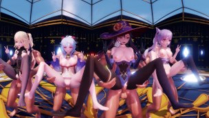 Genshin Impact – Group Dance & Orgy [UNCENSORED HENTAI 4K MMD]