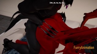 Furry Hentai 3D Yiff – Dark Wolf & Red Dragon Hard Sex