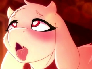 Brunette cums to hentai