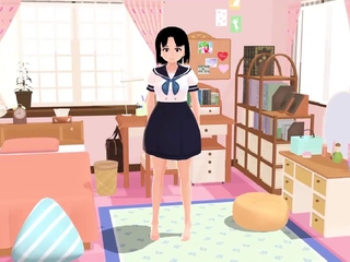 Mia Anime girl gravure in her rooms.