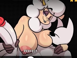 Hentai redhead gives blowjob and having sex