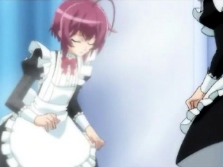 Shemale anime maid self masturbating in the bathtub
